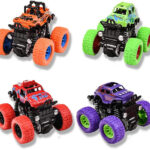 Monster Trucks for Boys, 4 Pack Pull Back Vehicles Cars for Toddlers